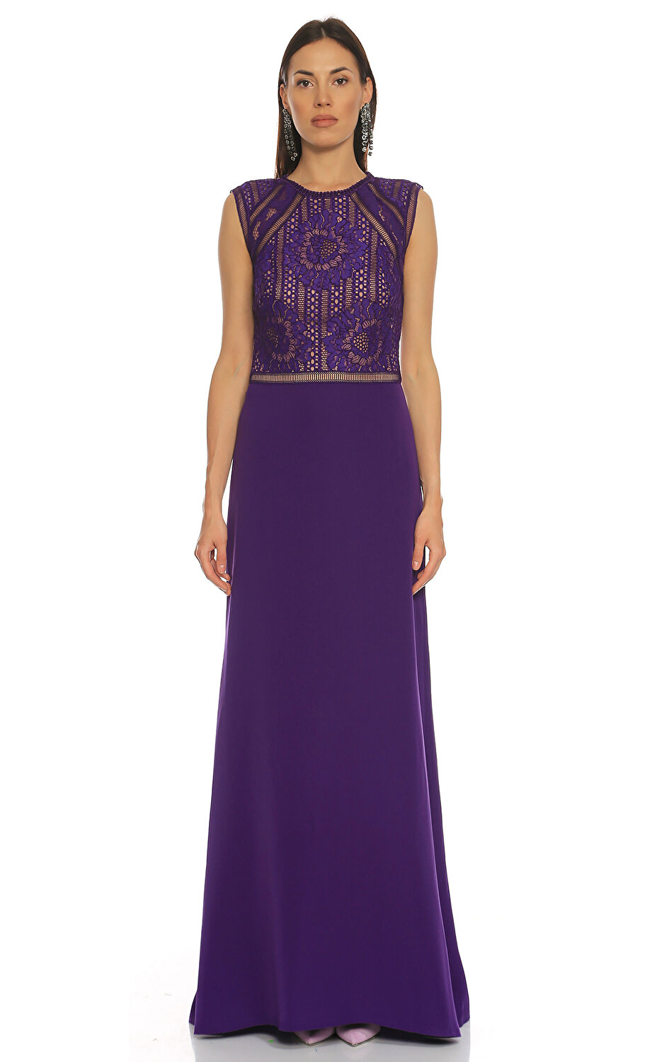 Tadashi Kadin Gece Elbisesi Tadalg17798lvl Violet Nude Brandroom