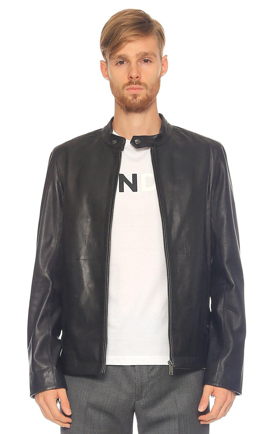 Ted Baker Erkek Siyah Deri Ceket Tedta7mmateblack Black Brandroom