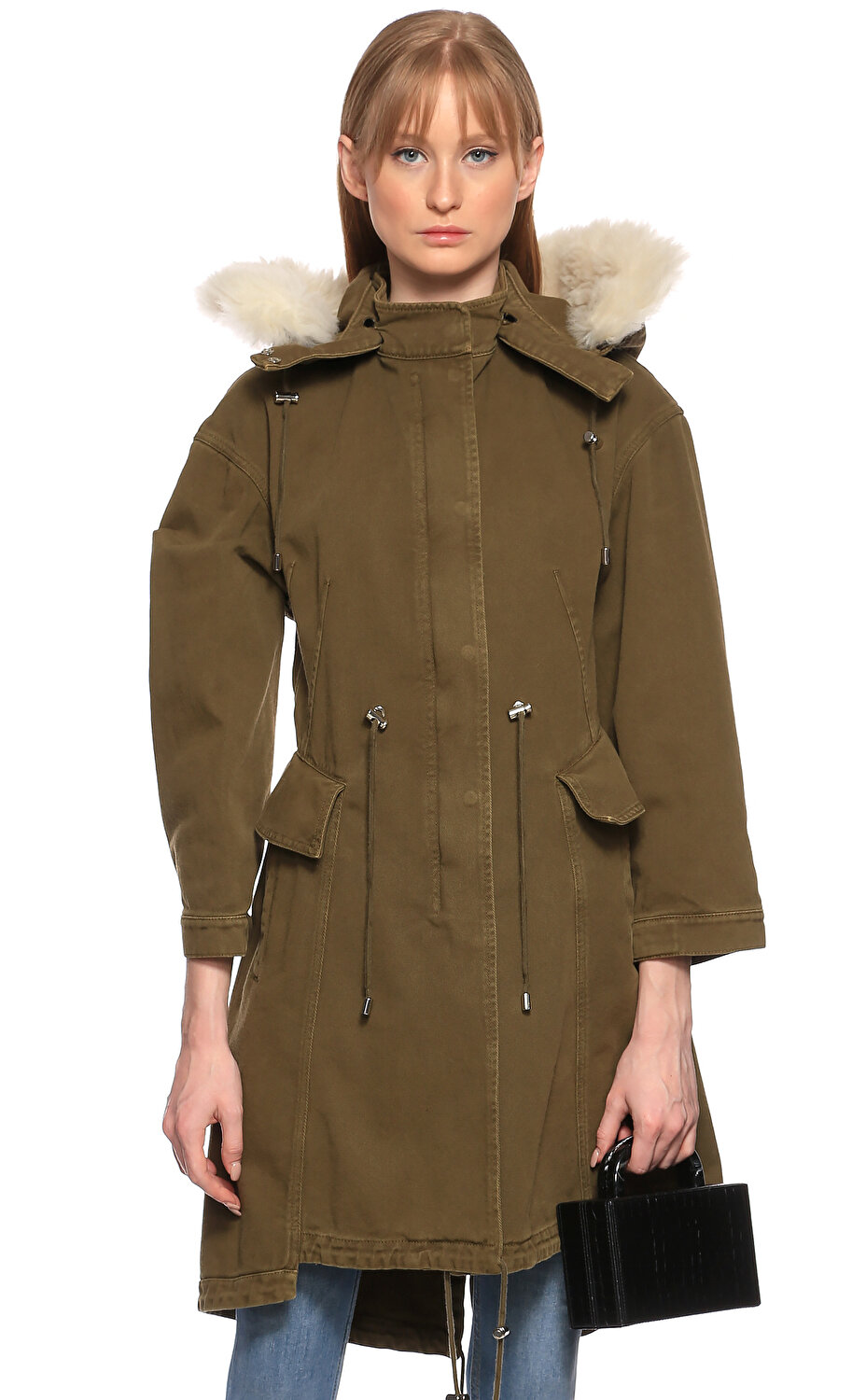 Alexander Mcqueen Kadin Yesil Parka Amq485501qjz173300 Olive Brandroom