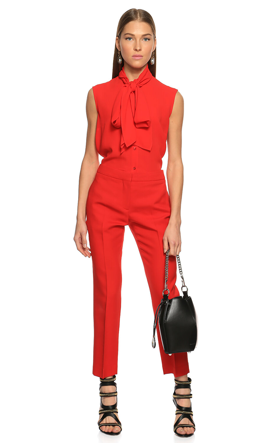 Alexander Mcqueen Kadin Kirmizi Bluz Amq558816qmb076610 Red Brandroom