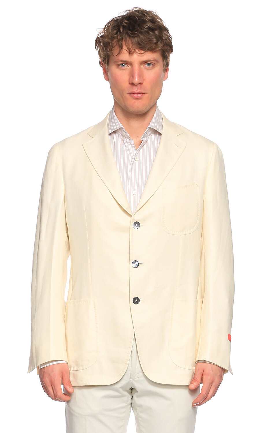 Isaia Erkek Beyaz Ceket Isa698076990 White Brandroom