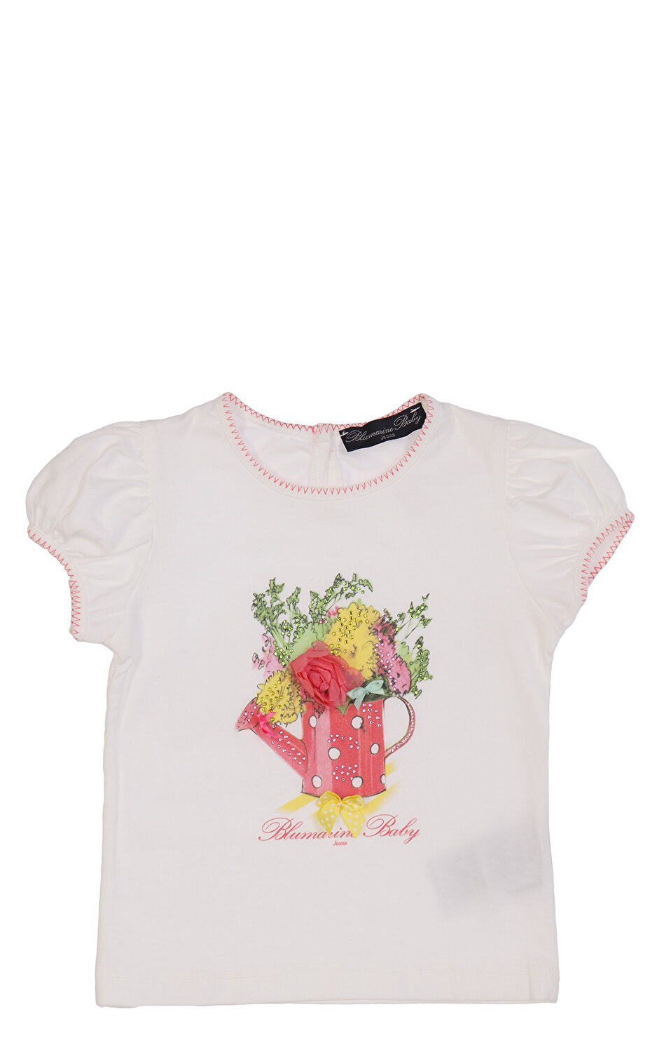 Miss Blumarine Kiz Bebek Beyaz T Shirt Msbts52s16m Beyaz Brandroom