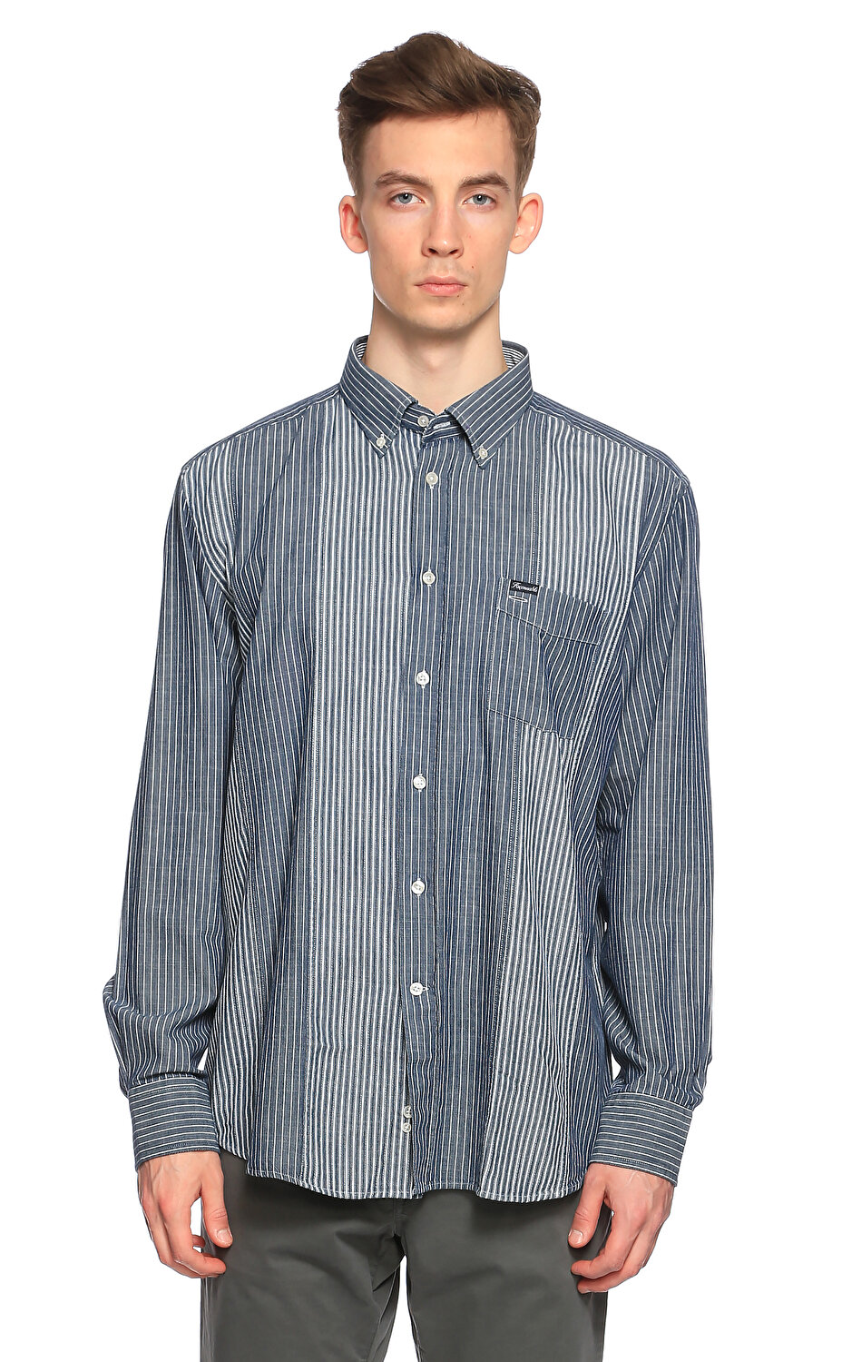 Faconnable Erkek Lacivert Gomlek Fcnfm3101045gu Navy Brandroom