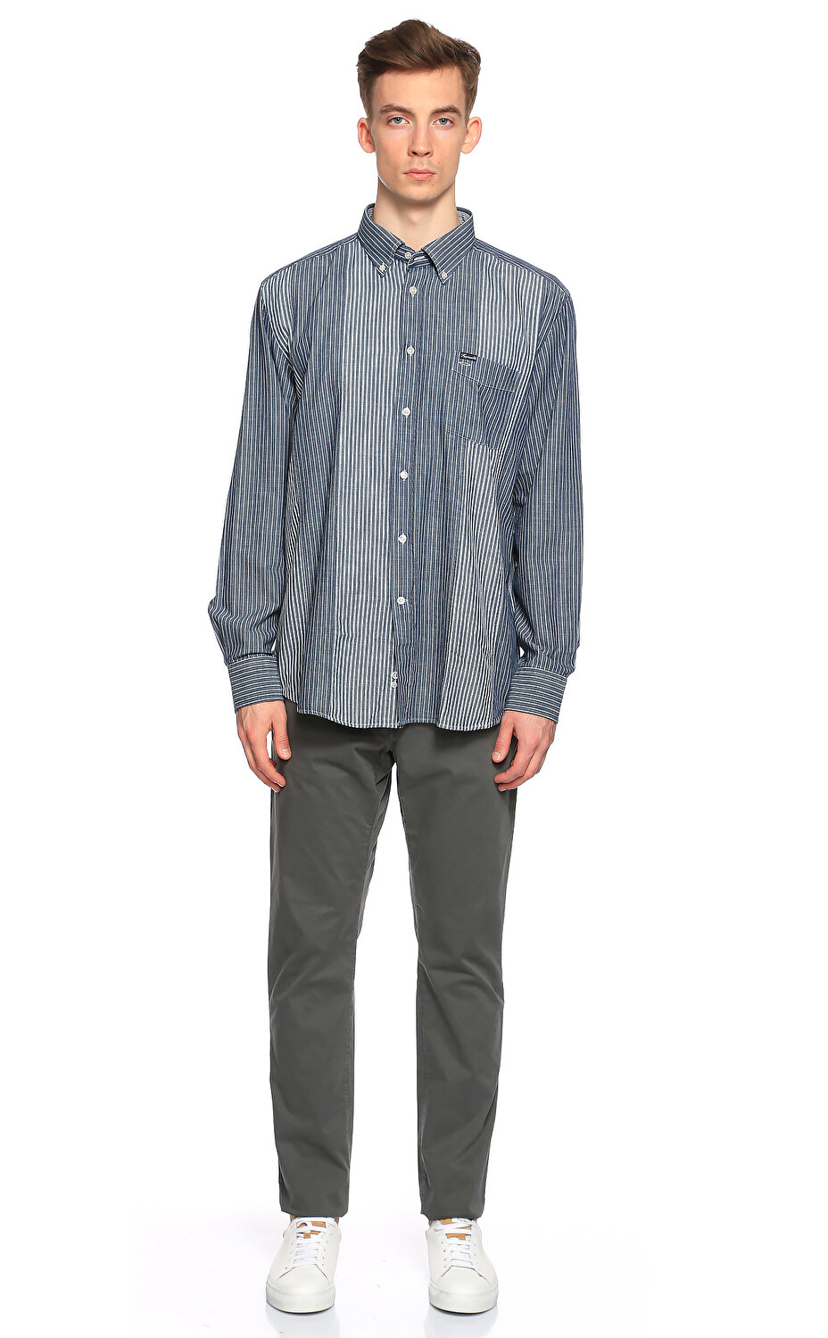 Faconnable Erkek Lacivert Gomlek Fcnfm3101045gu Navy Brandroom