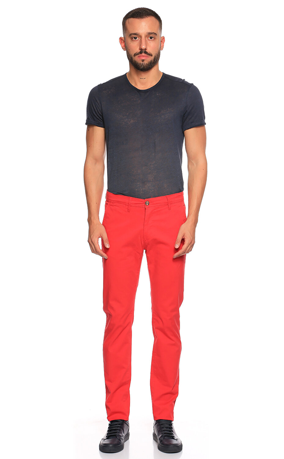 Casual Men Erkek Kirmizi Pantolon Cqtonoslimrou Rouge Brandroom