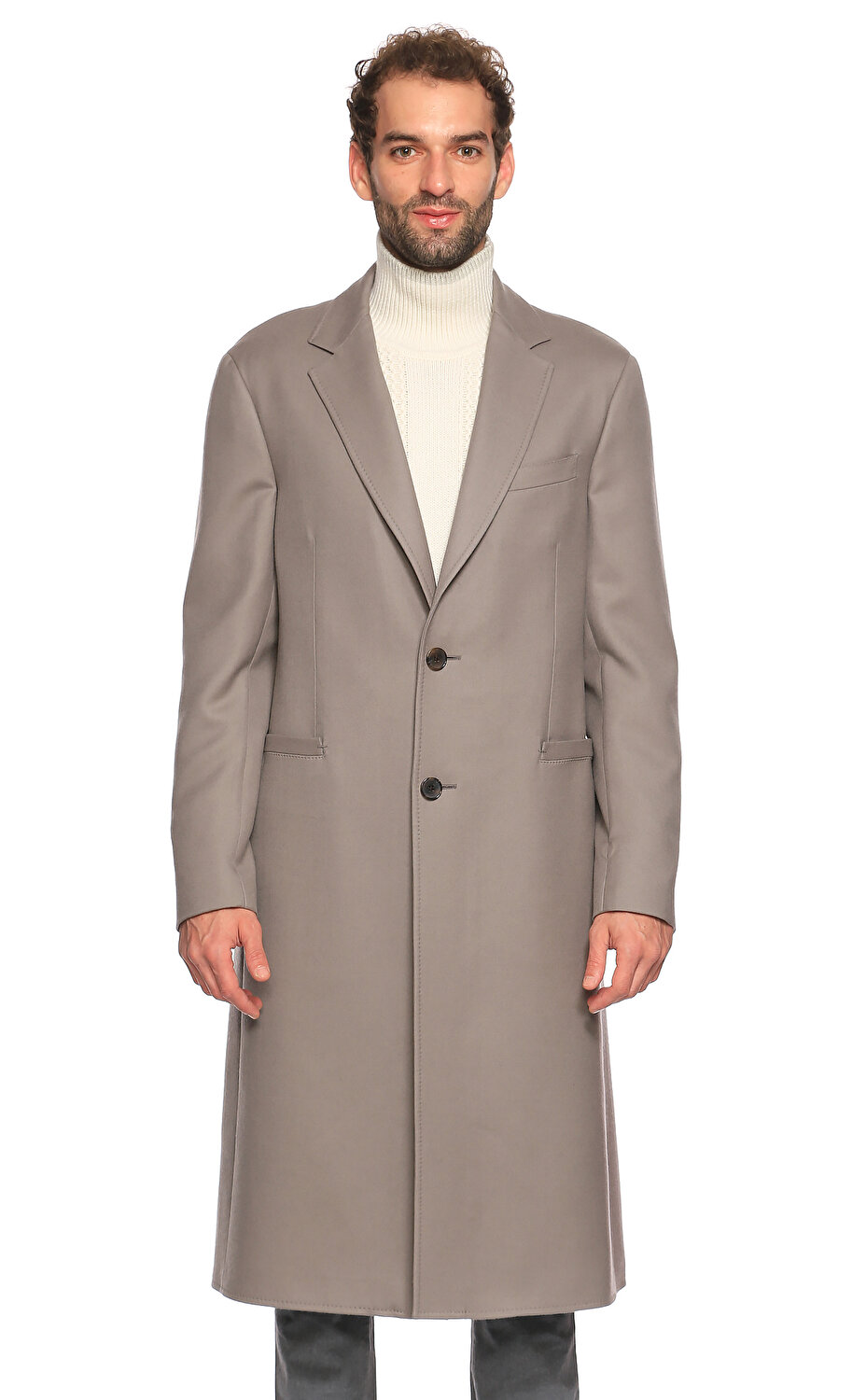 Salvatore Ferragamo Erkek Gri Palto Svf14s967 701051 Grey Brandroom