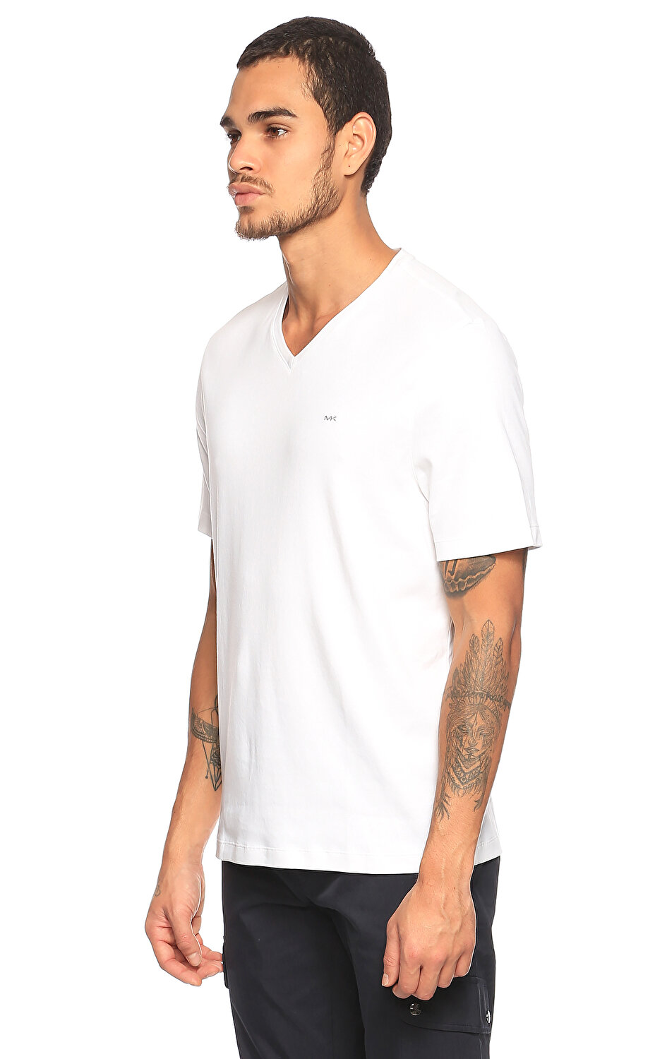 Michael Kors Collection Erkek Beyaz T Shirt Mkocs95fxz20b100 White Brandroom