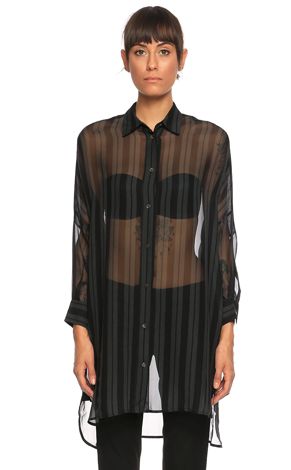 Dusan Kadin Gomlek Dsn23775 Striped Brandroom