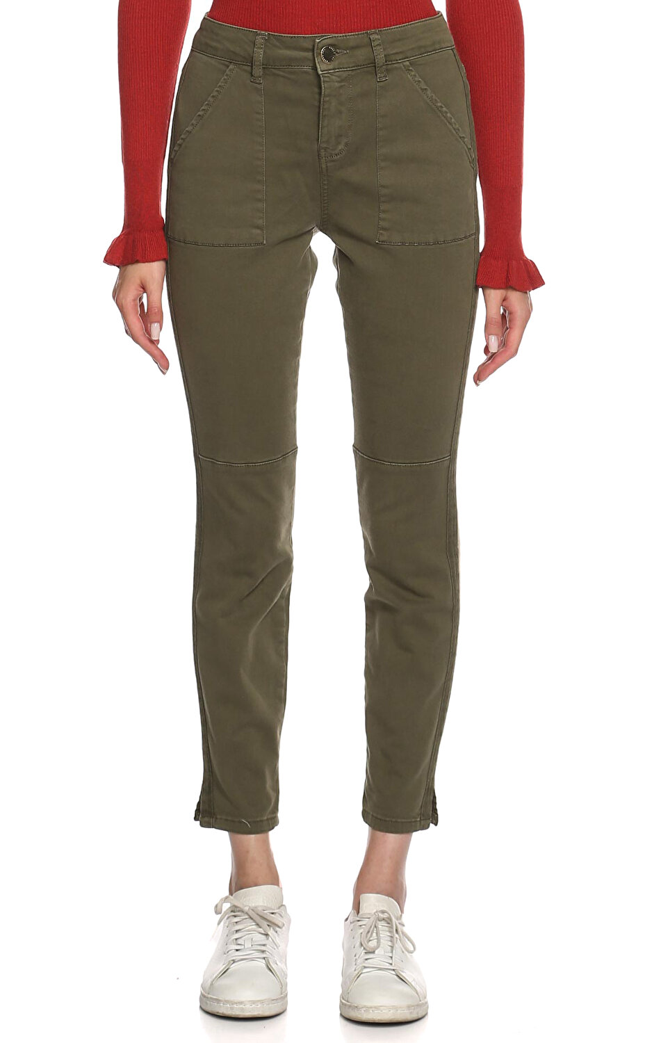 Ted Baker Kadin Yesil Jean Pantolon Tedcombateoli Olive Brandroom