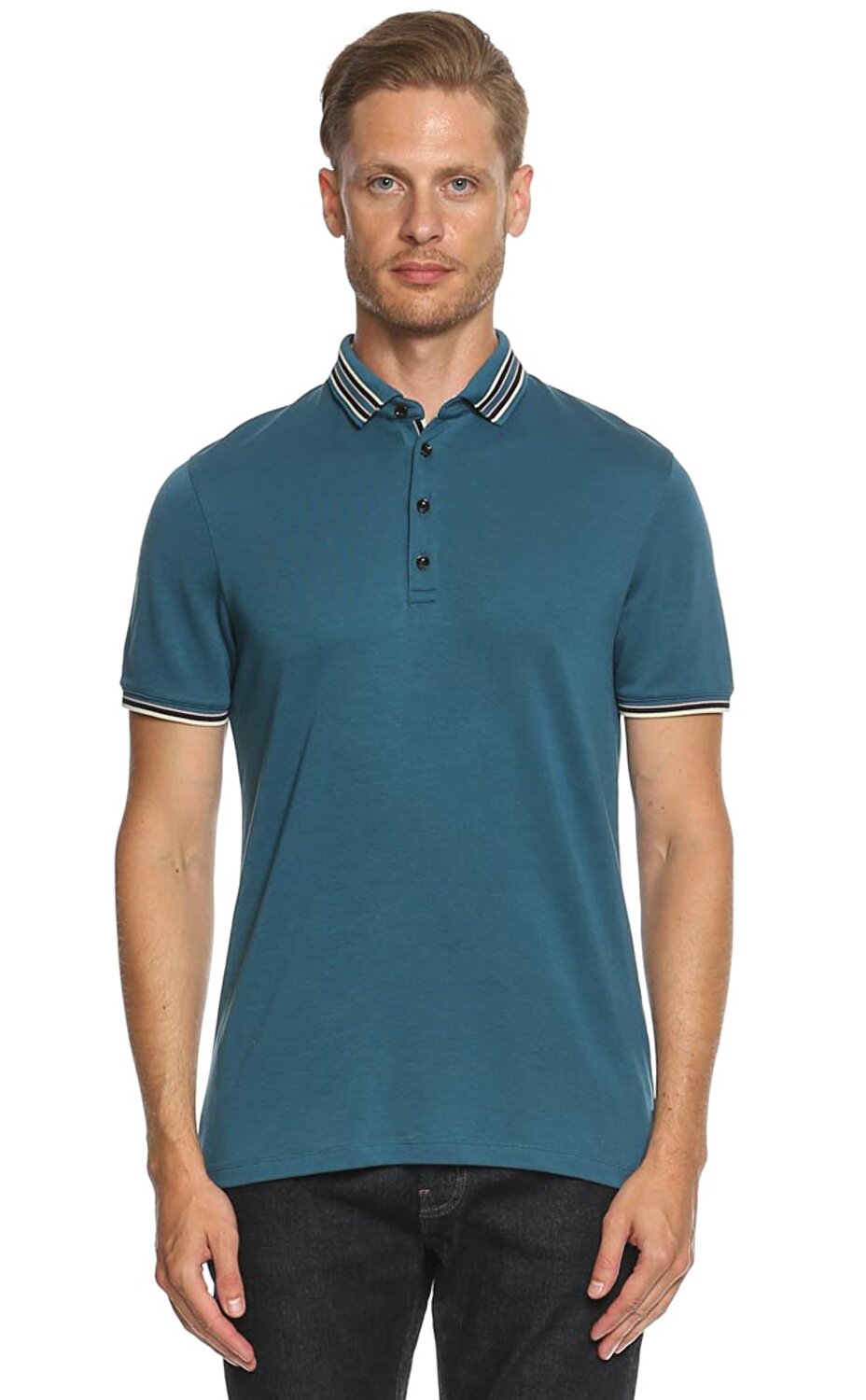 Ted Baker Erkek Mavi Polo T Shirt Tedteacupstea Tealblue Brandroom