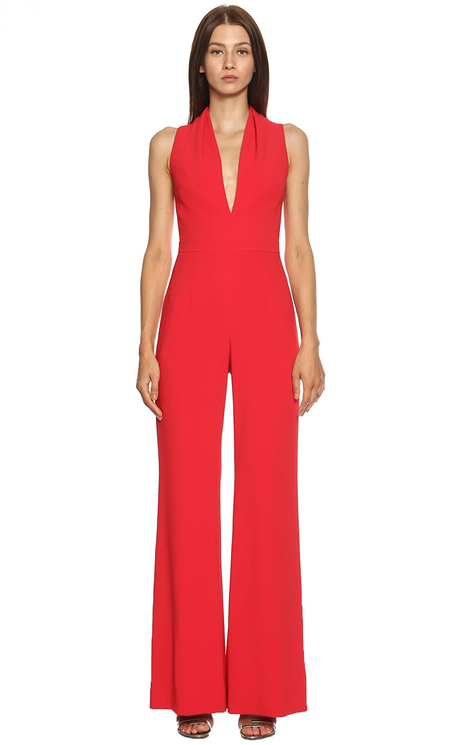 Brandon Maxwell Kadin Kirmizi Tulum Brmjs017red Red Brandroom