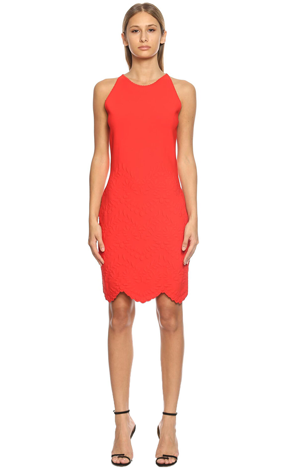 Alexander Mcqueen Kadin Kirmizi Elbise Amq344901q1rjq6505 Red Brandroom