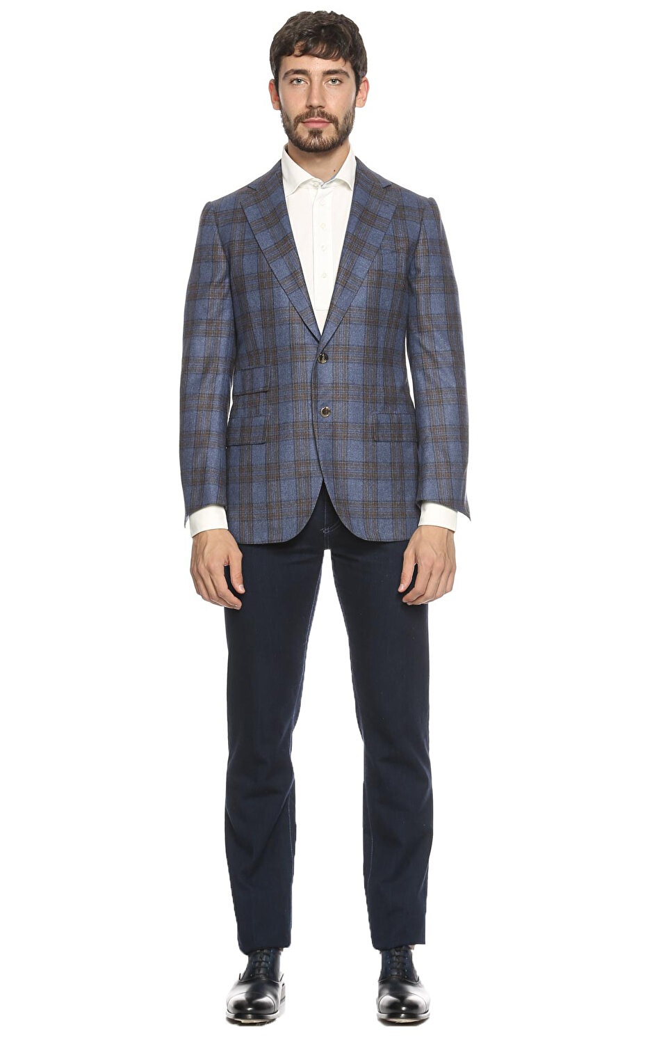 Cesare Attolini Erkek Mavi Ceket Csagus22a16ma01 B21 Blue Brandroom