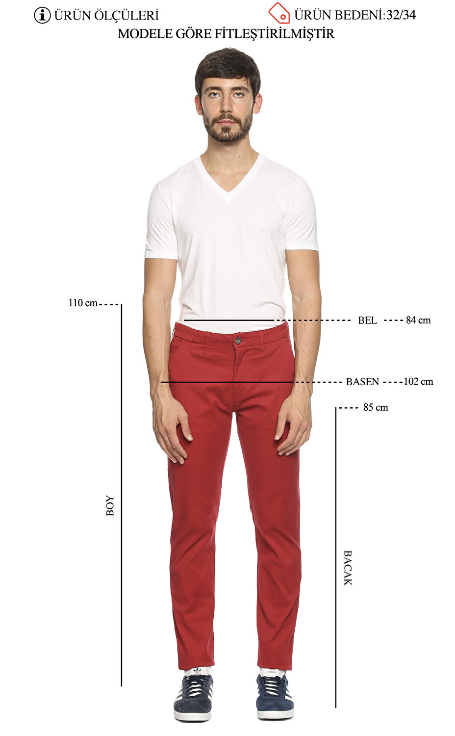 Casual Men Erkek Kirmizi Pantolon Gpmkadroitred Red Brandroom