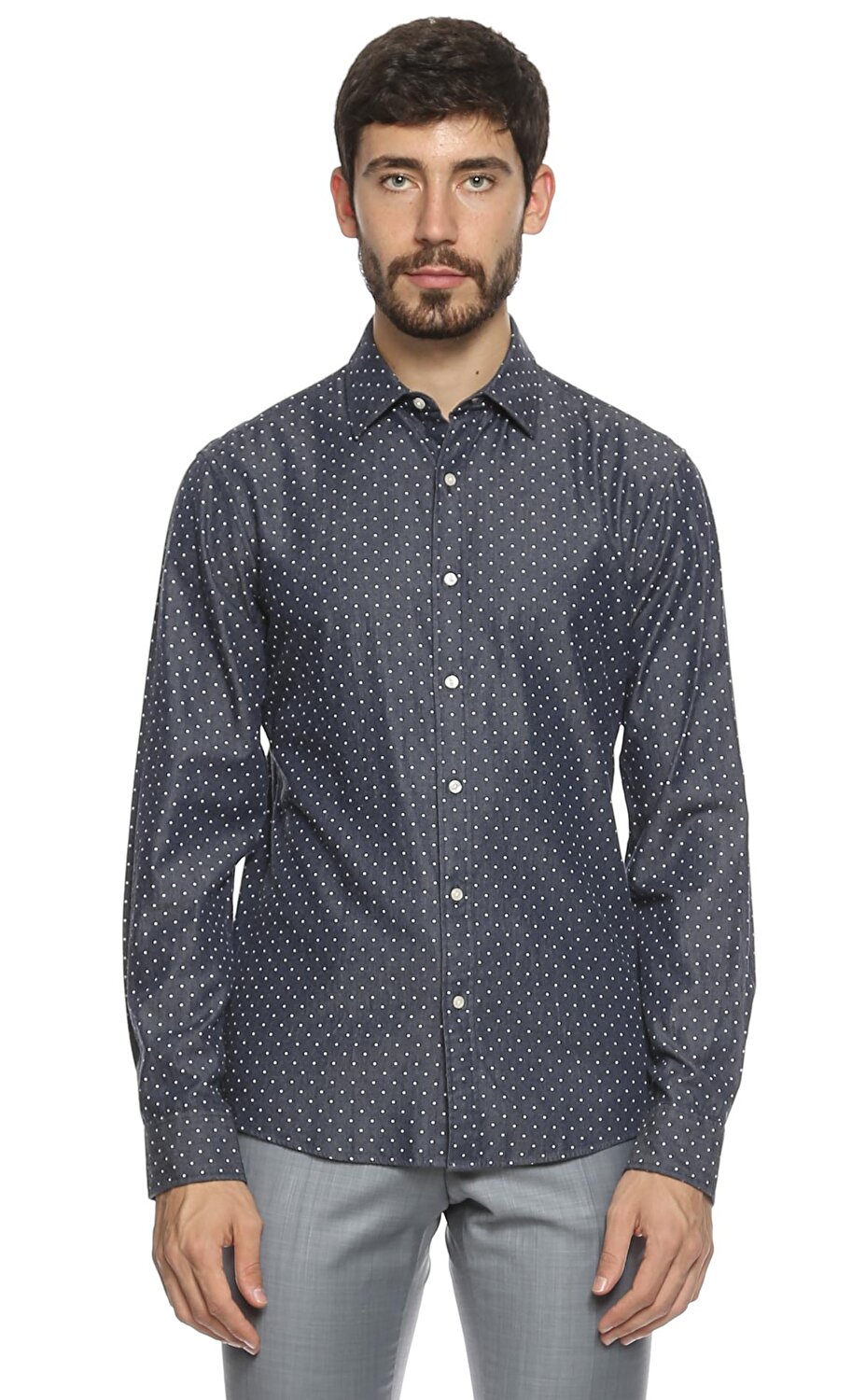 Michael Kors Collection Erkek Indigo Gomlek Mkocs94cj06gw405 Indigo Brandroom