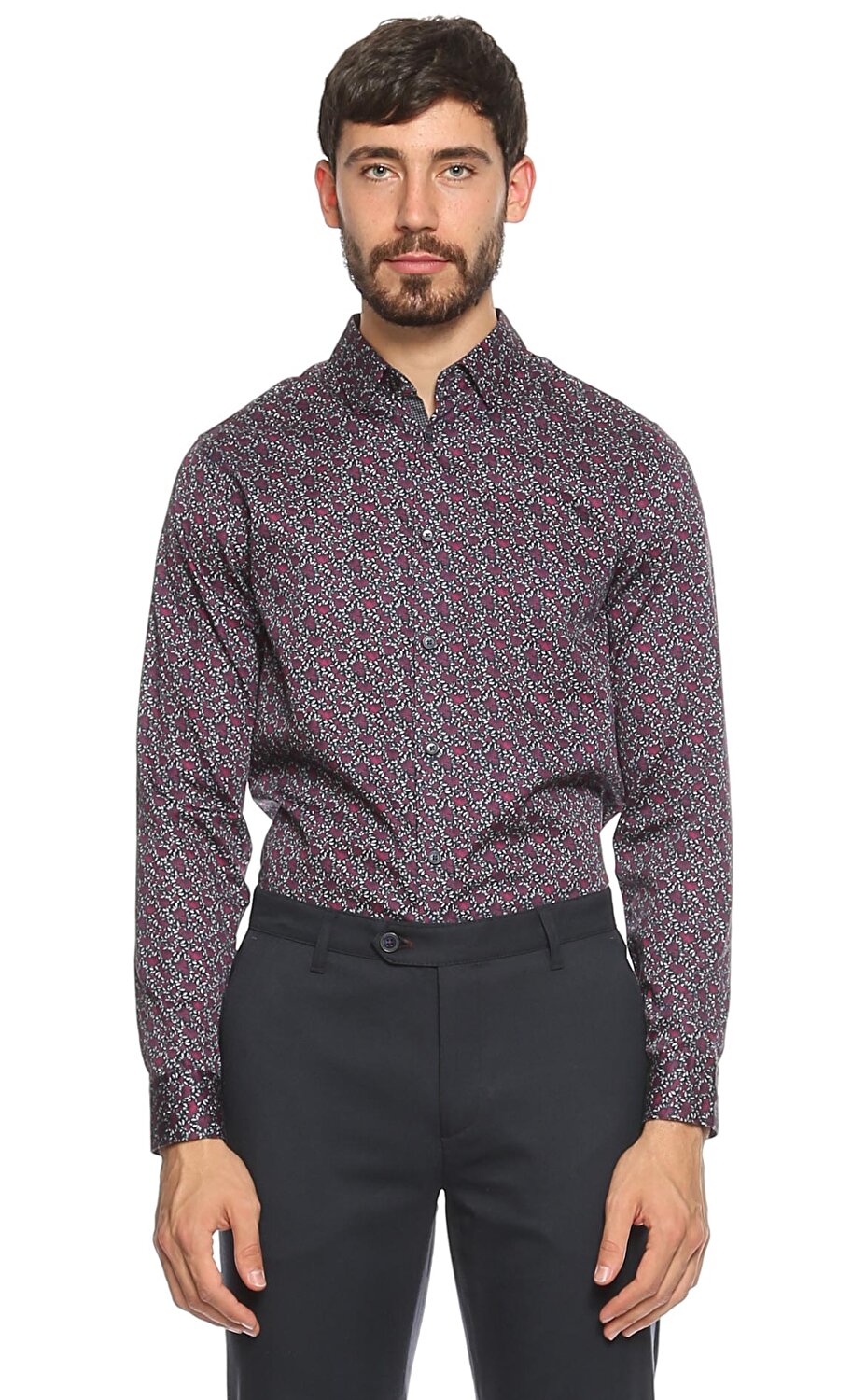 Ted Baker Erkek Lacivert Gomlek Tedthundarnavy Navy Brandroom