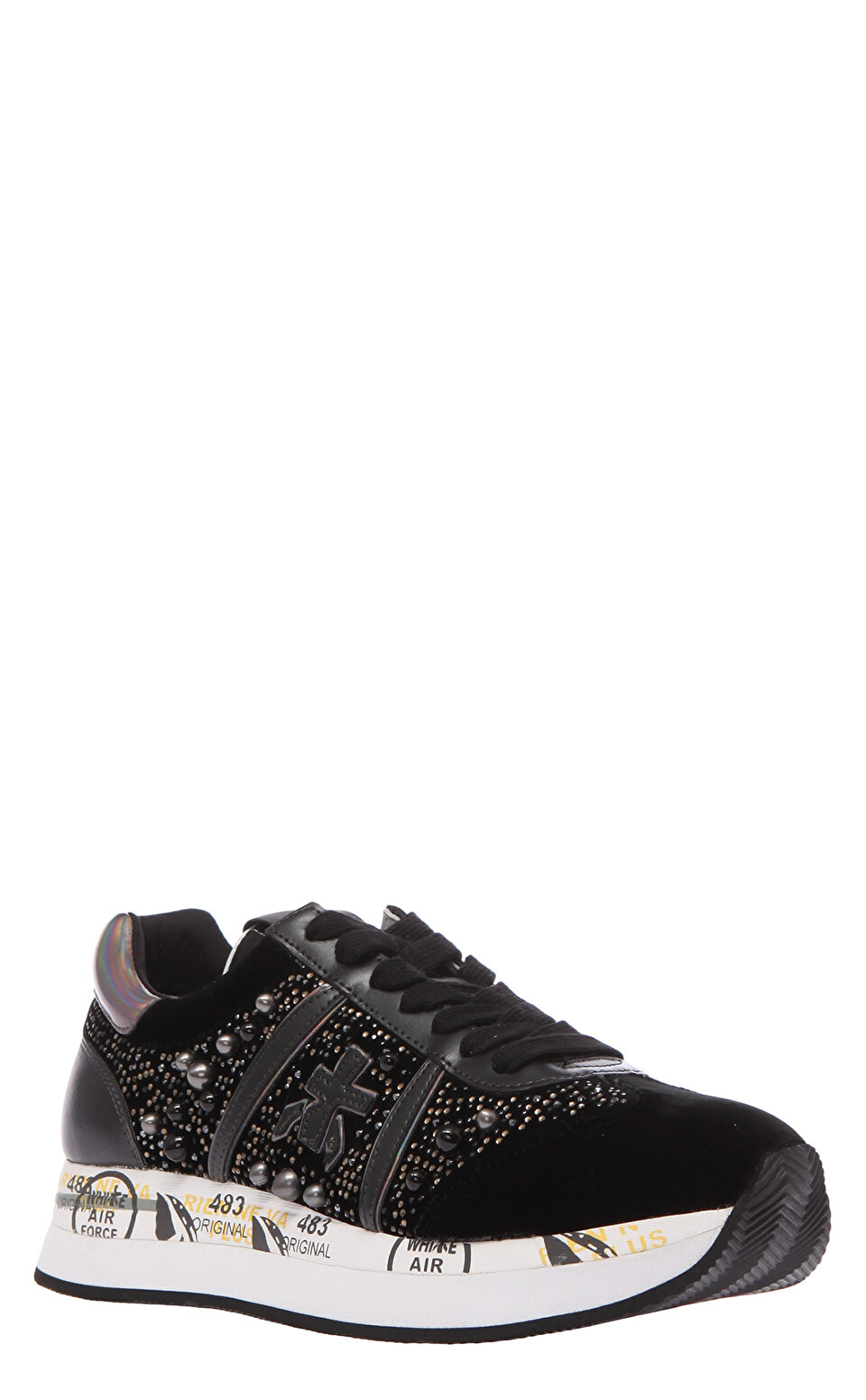 Premiata Kad n Siyah Spor Ayakkab PMTCONNY 1621BLACK BLACK
