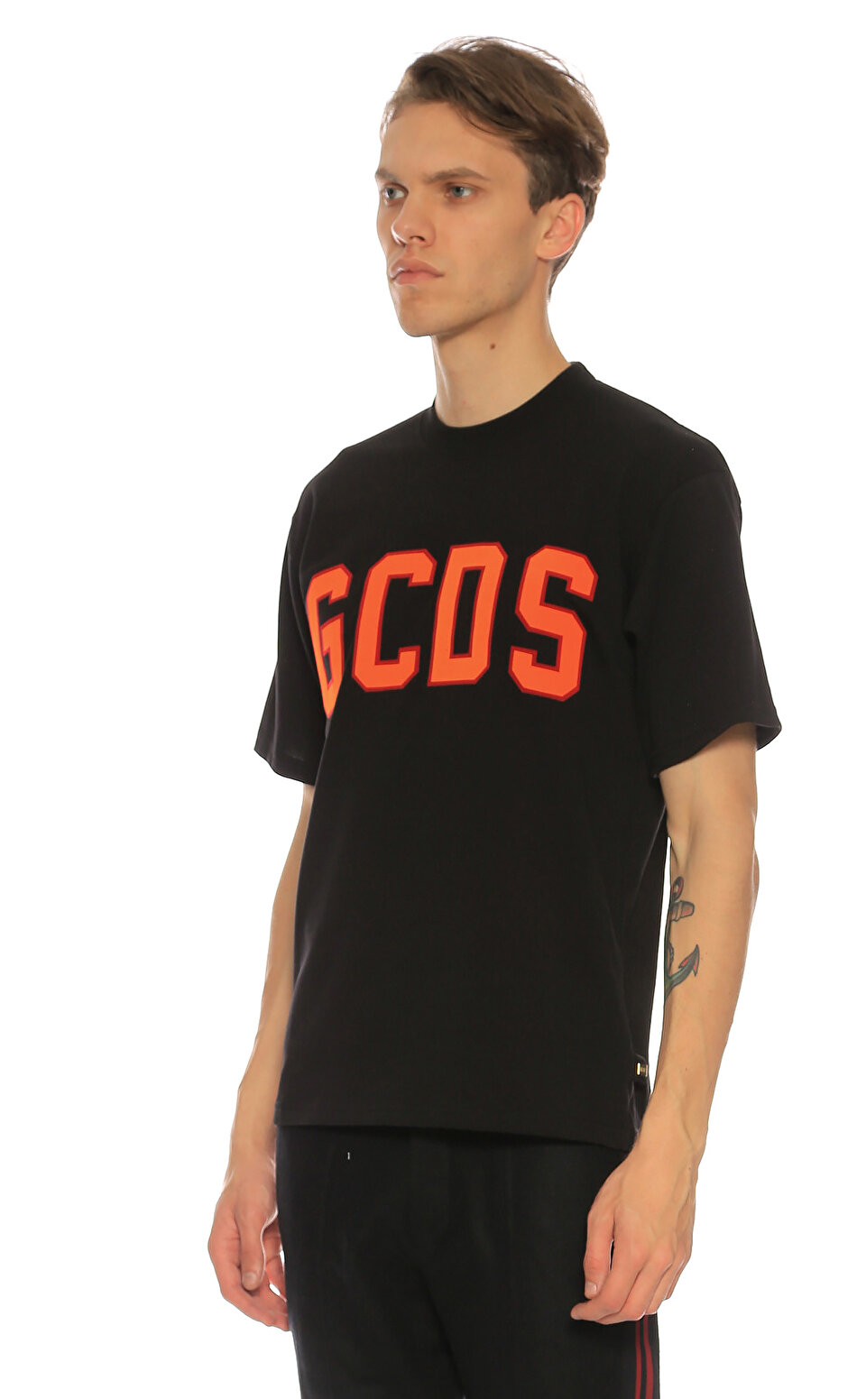 GCDS Erkek Siyah T-Shirt GCDM020040BLA-BLACK - Brandroom