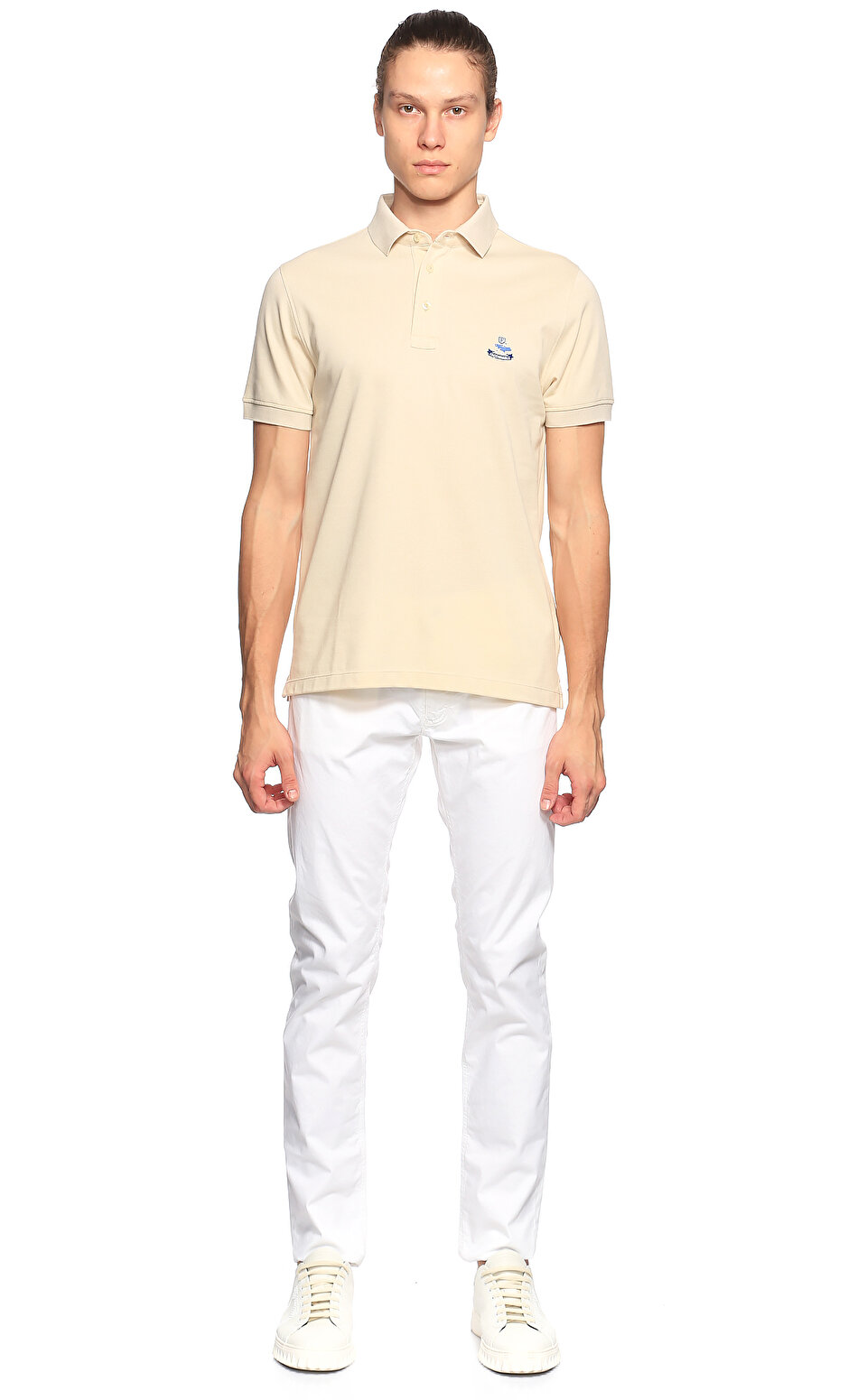 Faconnable Erkek Bej Polo T Shirt FCNFM540003833 BEIGE Brandroom