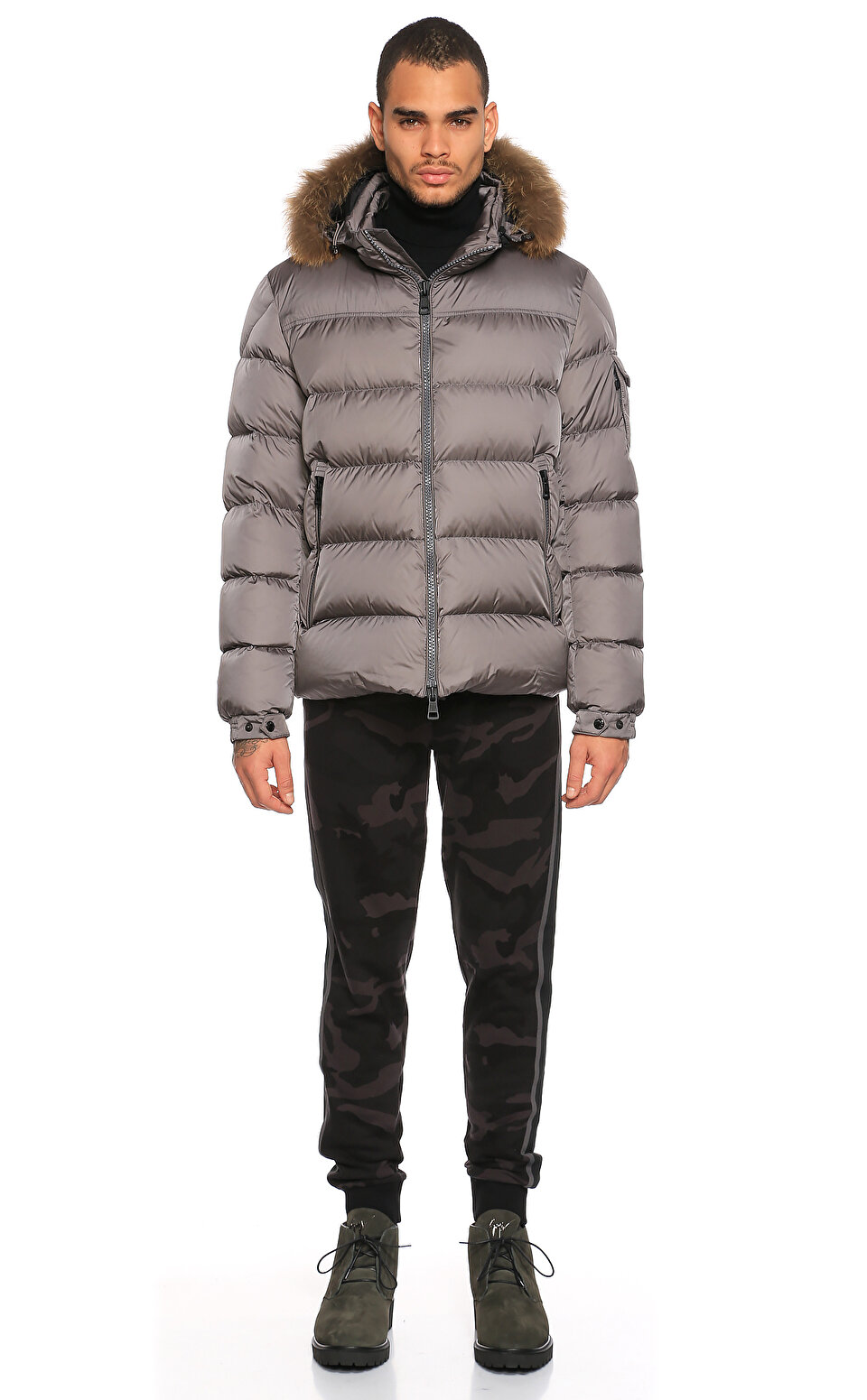 MONCLER Kap onlu Gri Mont