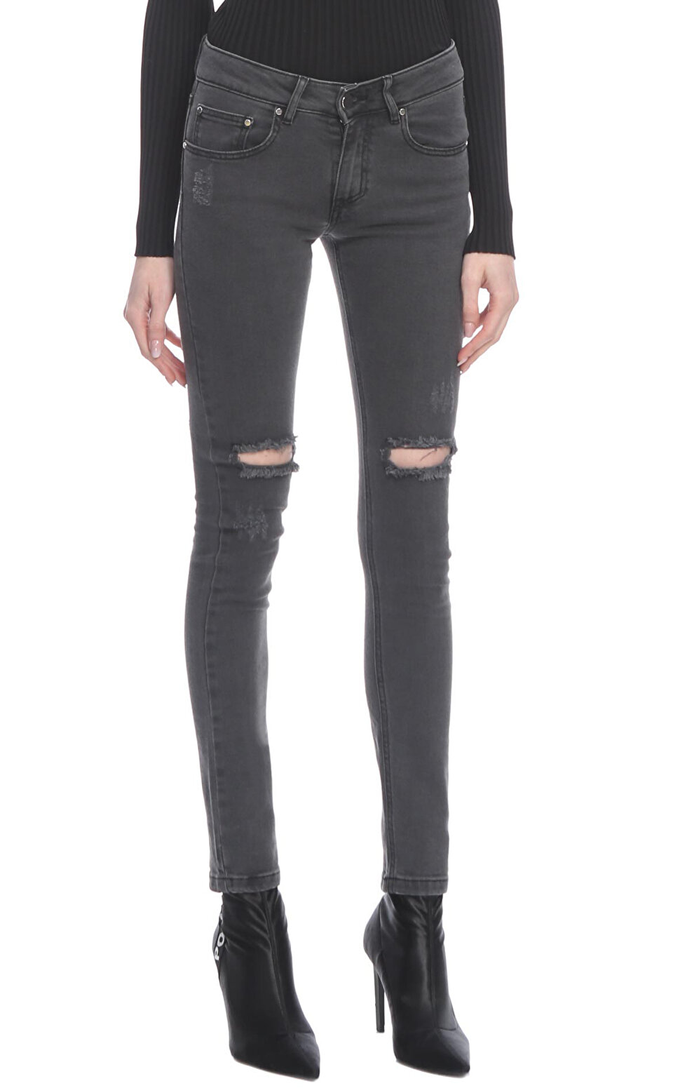 Filles A Papa Siyah Jean Pantolon