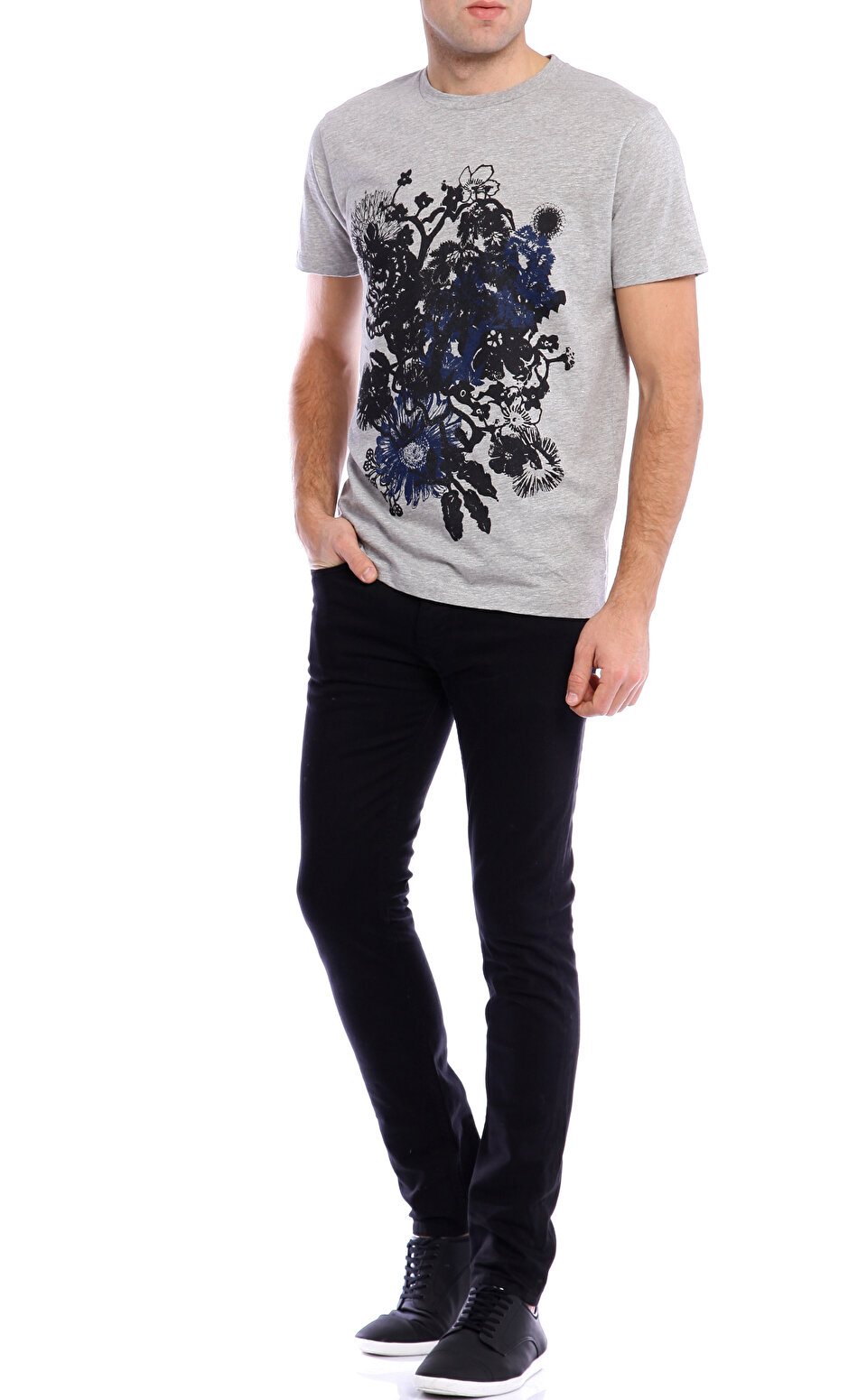 Essentiel Antwerp Erkek Gri T Shirt ESSM ERROR GREY Brandroom