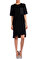 DKNY Belden Büzgülü Siyah Elbise #2
