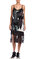 DKNY Desenli Gri Elbise #3