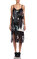 DKNY Desenli Gri Elbise #4