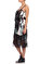 DKNY Desenli Gri Elbise #5