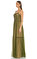 Alberta Ferretti Dantelli Yeşil-Pudra Uzun Elbise #4