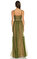 Alberta Ferretti Dantelli Yeşil-Pudra Uzun Elbise #5