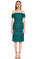 Ml Monique Lhuillier Madonna Yaka Yeşil Elbise #6