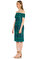 Ml Monique Lhuillier Madonna Yaka Yeşil Elbise #7