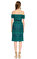 Ml Monique Lhuillier Madonna Yaka Yeşil Elbise #8