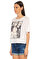 Guess Baskı Desen Beyaz T-Shirt #4