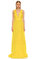 Philipp Plein Dantel Detaylı Uzun Sarı Elbise #1