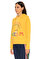Mira Mikati Kapüşonlu İşleme Detaylı Sarı  Sweatshirt #4