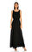 Juicy Couture Puantiyeli Uzun Siyah Elbise #1