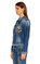 Fur 66 İşleme Detaylı Jean Mavi Ceket #4