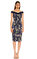 Karen Millen Çiçek Desenli Lacivert Elbise #2