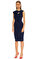 Karen Millen Kolsuz Lacivert Elbise #1