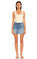 Free People Mini Jean Mavi Etek #2