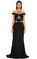 Reem Acra Siyah Gece Elbisesi #1