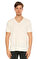 John Varvatos Usa V Yaka Beyaz T-Shirt #1