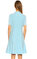 Elie Tahari Dik Yaka Dizüstü Mavi Elbise #4