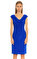 Lauren Degaje Yakalı Dizüstü Mavi Elbise #2