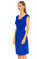 Lauren Degaje Yakalı Dizüstü Mavi Elbise #3
