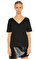 Sandro Dantel Detaylı Siyah T-Shirt #3
