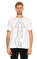 Les Hommes Urban Baskı Desen Beyaz T-Shirt #1